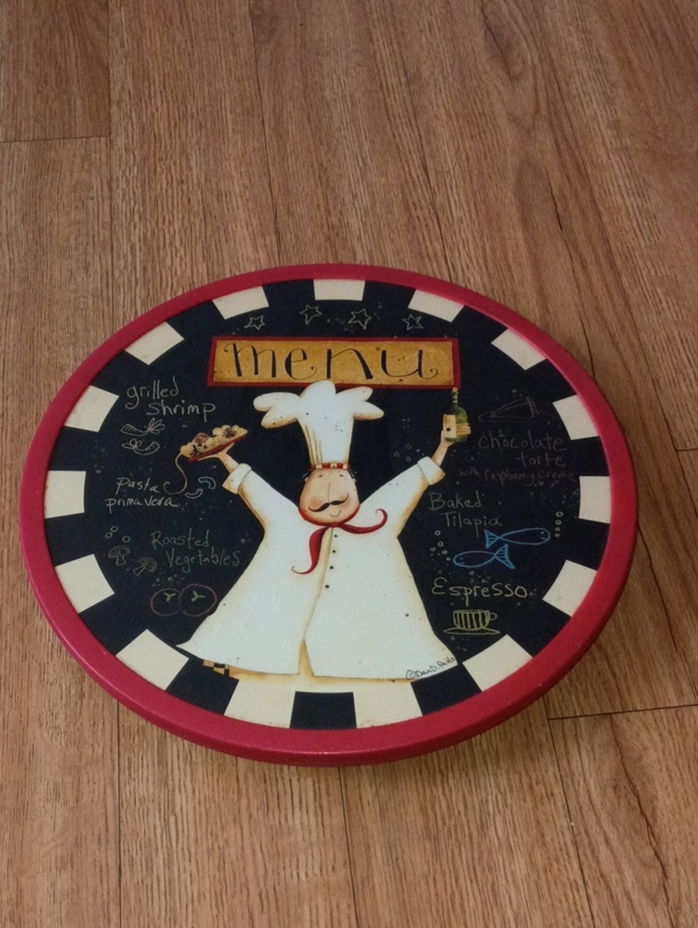 Chef-Themed Lazy Susan Rotating Serving Tray!!